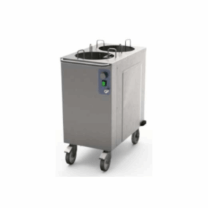 Tallriksdispenser för tallrik, 185-260 MM 2 ST TUBER FÖR CA 2 x 60 TALLRIKAR, MED VÄRME, HÖJD 900MM