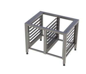Rostfritt ugnsstativ med gejderpar för GN-1/1