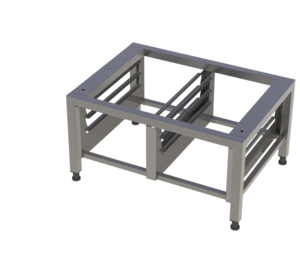 Rostfritt ugnsstativ med gejderpar för GN-1/1